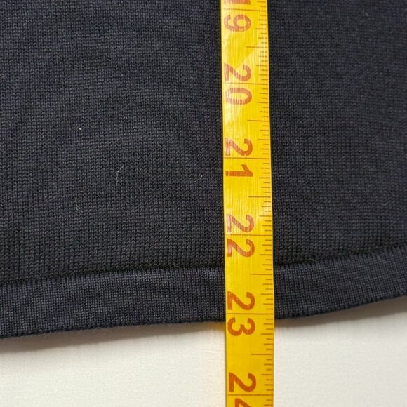 Talbots Petite Navy Sweater With Rainbow Stripes & Green Cuffs MP - Picture 5 of 6